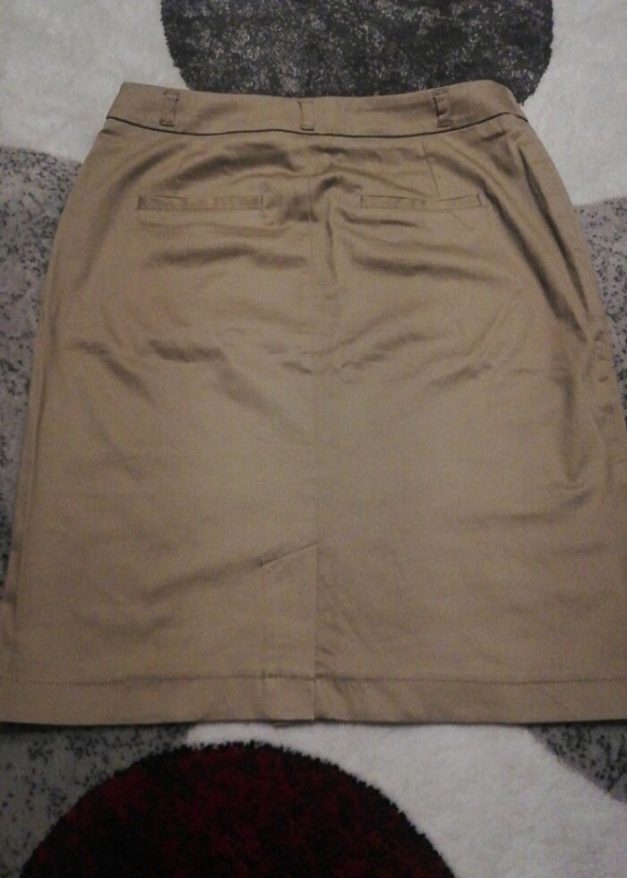 36 BEDEN BEJ RENGİ KALEM ETEK - Görsel 3