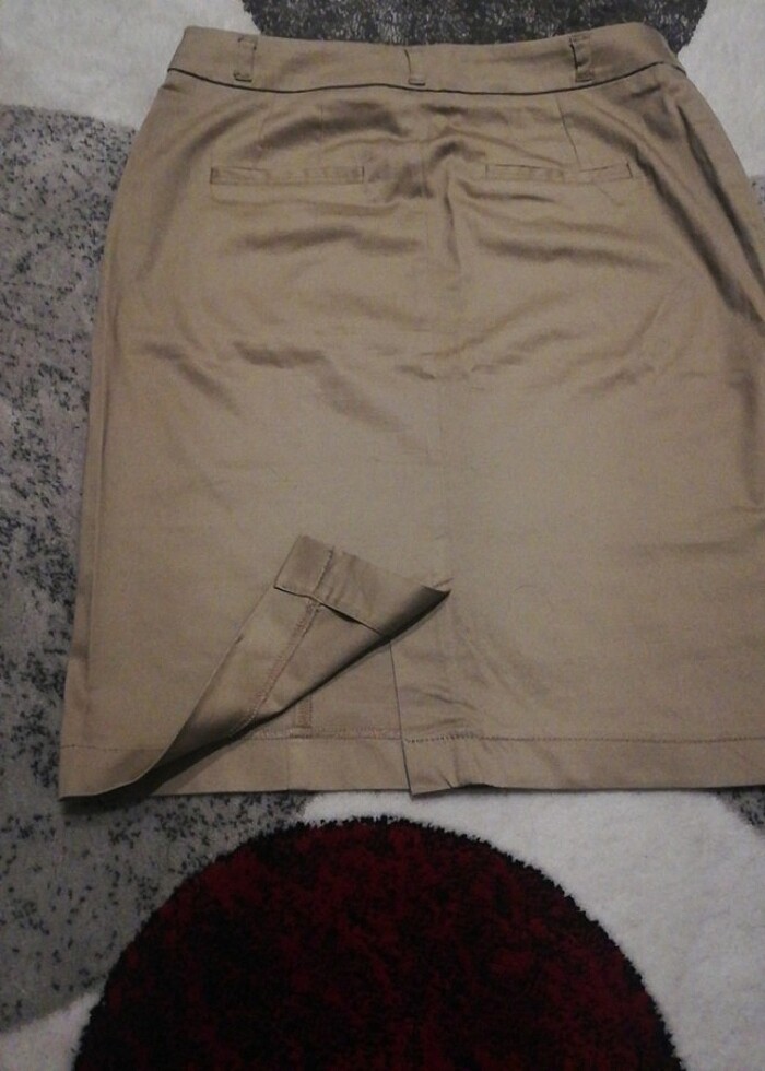 36 BEDEN BEJ RENGİ KALEM ETEK - Görsel 4