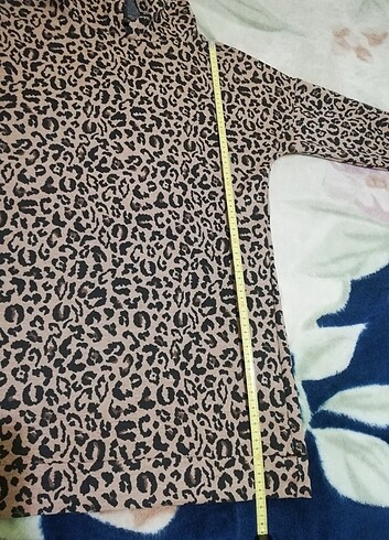 LEOPAR DESENLİ KAPŞONLU TUNİK - Görsel 6