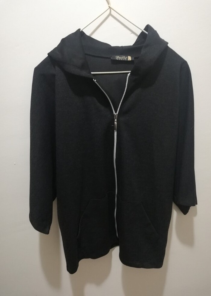 FERMUARLI KAPŞONLU PANÇO - Görsel 2