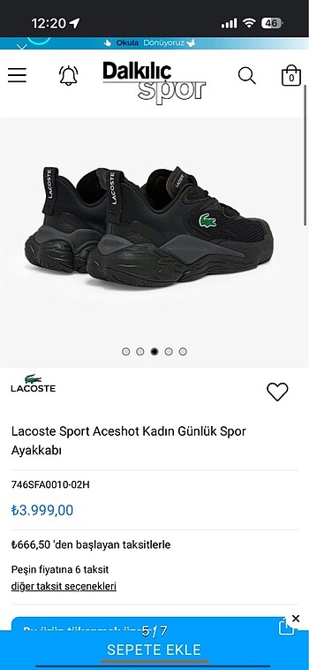 Lacoste Etiketli lacoste unisex spor ayakkabı