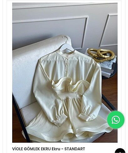 Yeni etiketli hiç giyilmedi ekru renktir