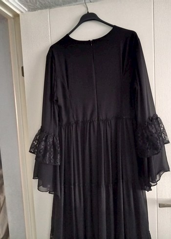 Diger Siyah Uzun Kollu Gotik Elbise - Görsel 5