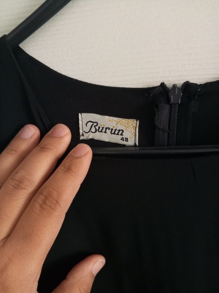 Diger Siyah Uzun Kollu Gotik Elbise - Görsel 4