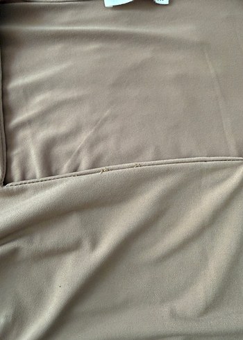 Bej Kadın Uzun Kollu Drapeli Bluz - Görsel 3