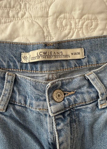 Gri Mavi Bol Kesim Mini Denim Şort - Görsel 2