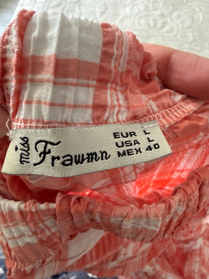 Kırmızı ekoseli Bohem Keten takım - Görsel 5