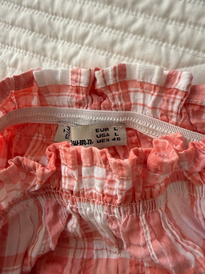 Kırmızı ekoseli Bohem Keten takım - Görsel 4