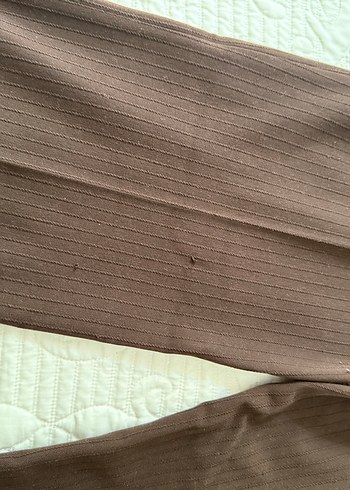 Kadın Kahverengi Pilili Kumaş Pantolon - Görsel 4