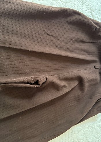 Kadın Kahverengi Pilili Kumaş Pantolon - Görsel 3