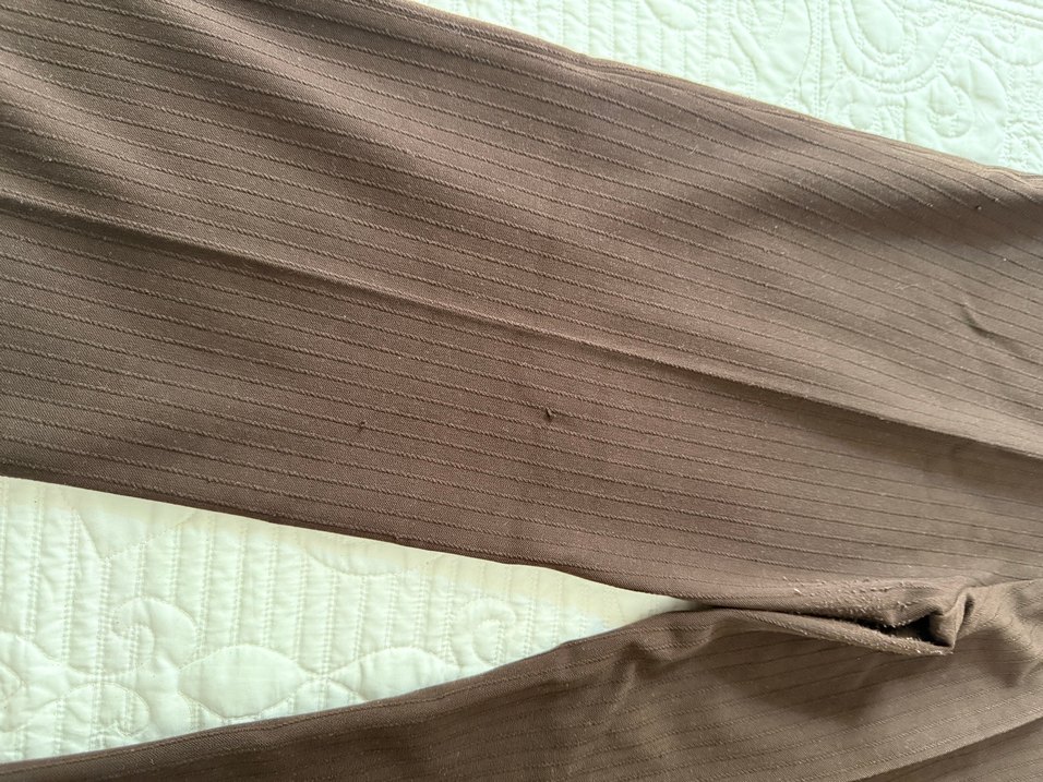 Kadın Kahverengi Pilili Kumaş Pantolon - Görsel 4