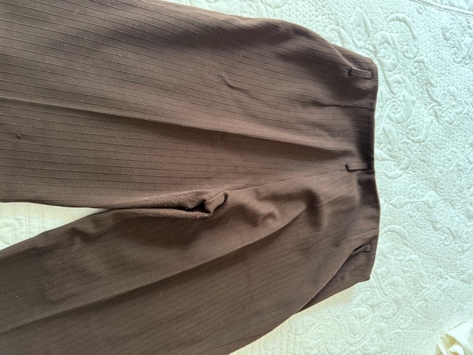 Kadın Kahverengi Pilili Kumaş Pantolon - Görsel 3