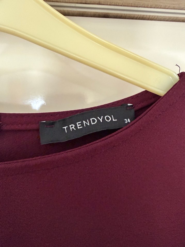 Mürdüm Kadın kumaş Elbise - Görsel 4