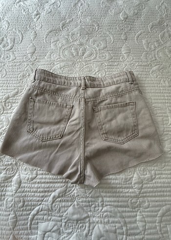Bej Mini Kadın Kot Şort - Görsel 2