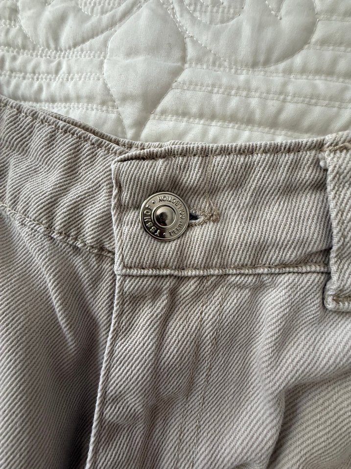 Bej Mini Kadın Kot Şort - Görsel 3