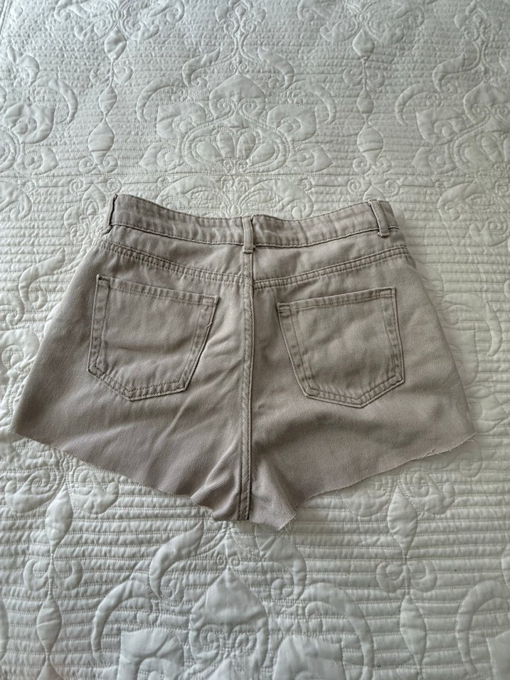 Bej Mini Kadın Kot Şort - Görsel 2