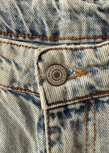Buz mavi Kadın Mini Denim Şort - Görsel 2