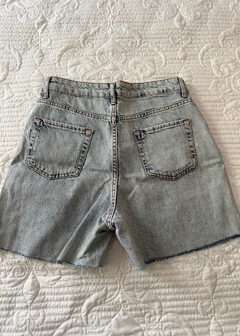 Buz mavi Kadın Mini Denim Şort - Görsel 3