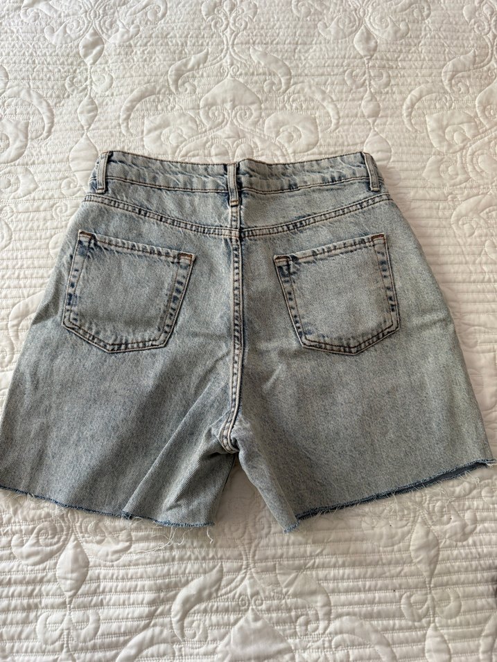 Buz mavi Kadın Mini Denim Şort - Görsel 3