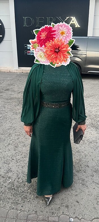 Yeşil abiye elbise