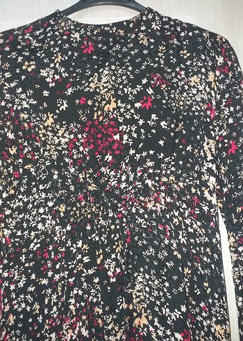 Çiçek Desenli Uzun Kollu Bohem Elbise - Görsel 2