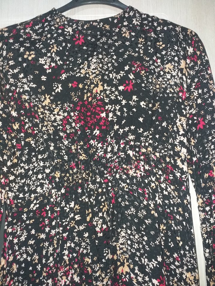 Çiçek Desenli Uzun Kollu Bohem Elbise - Görsel 2