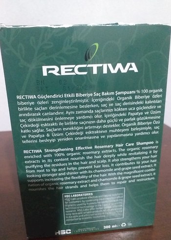 Rectiwa Biberiye Şampuanı 300 ml - Görsel 3