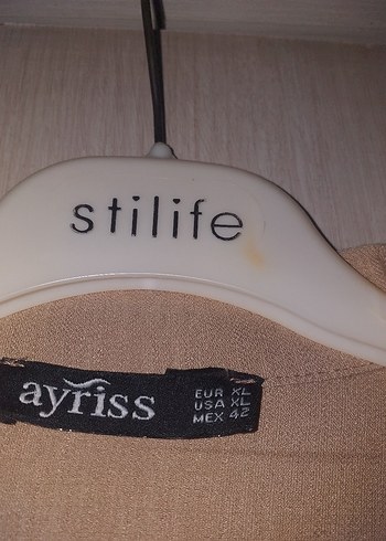 Bej Uzun Keten Düğmeli Kadın Kaban - Görsel 4