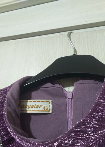 Vintage Mor Pilili Uzun Kadın Elbise - Görsel 8