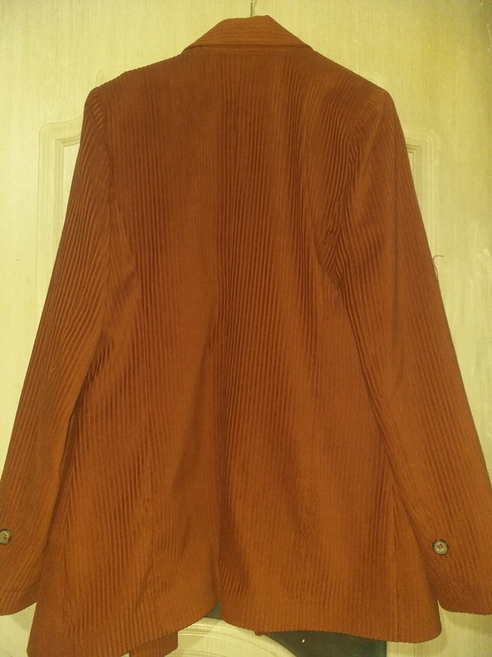 Düğmeli Kadın Süet Kahverengi Blazer - Görsel 4