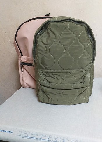 Fermuarlı Pembe Kadın Sırt Çantası - Görsel 2