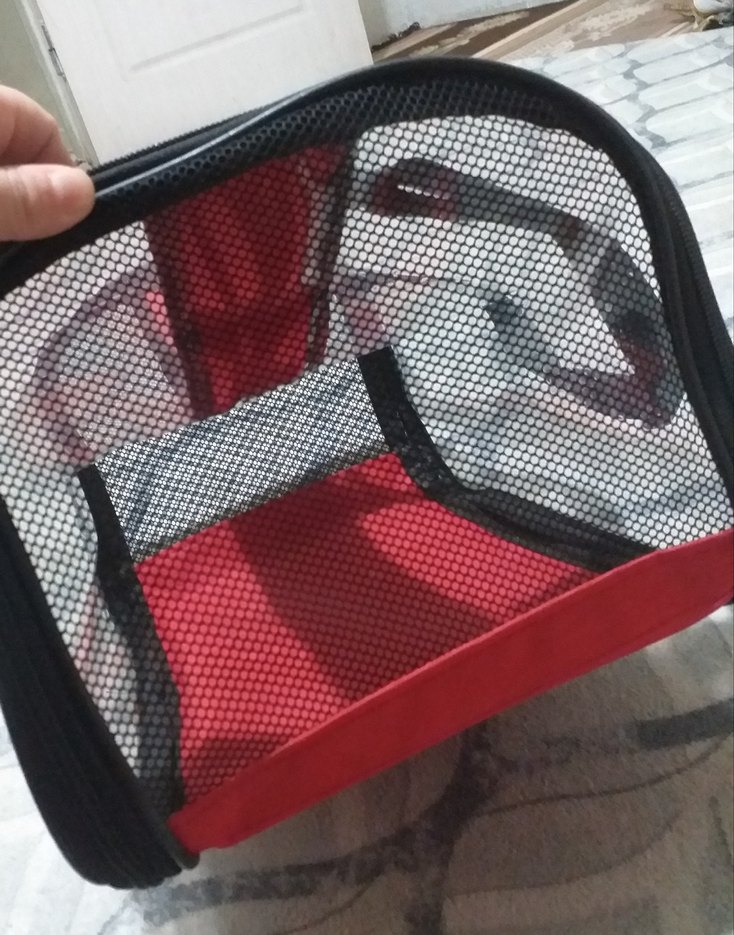 Kırmızı Taşıma Çantası - Fileli - Görsel 3