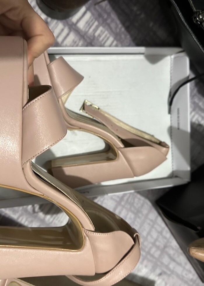 İnci platform topuklu - Görsel 3