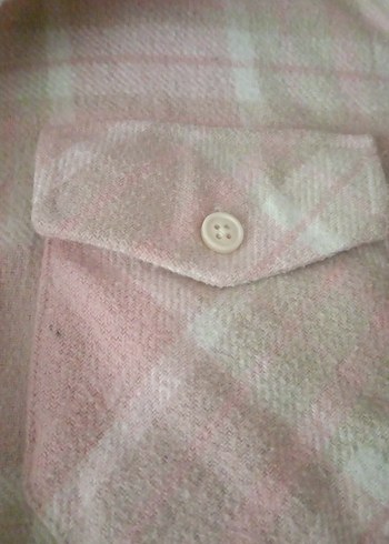 Pembe Düğmeli Uzun Kollu Kadın Gömlek - Görsel 3