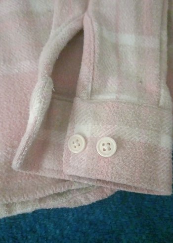 Pembe Düğmeli Uzun Kollu Kadın Gömlek - Görsel 4