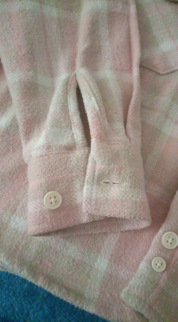 Pembe Düğmeli Uzun Kollu Kadın Gömlek - Görsel 5