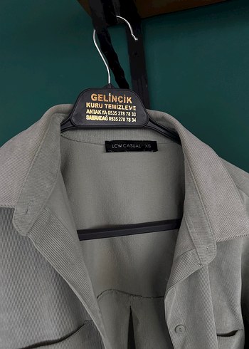 Gri Süet Düğmeli Salaş Kadın Gömlek - Görsel 4