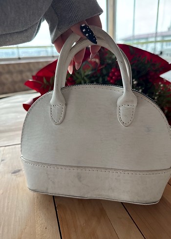 Beyaz Deri Minimalist Kadın Çanta - Görsel 4