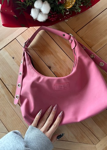 Pembe Parlak Tokalı Kadın Omuz Çantası - Görsel 3