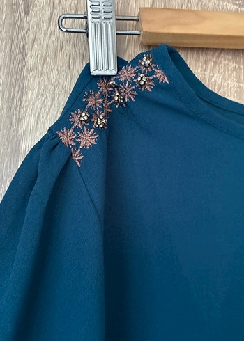 Uzun Kollu V Yaka Mavi Bluz - Görsel 2