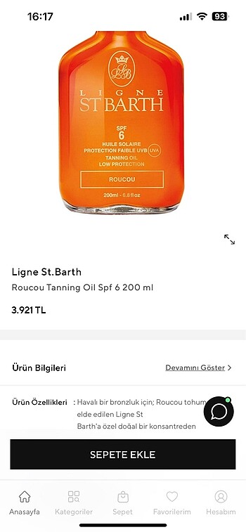 Diğer Ligne st barth güneş yağı