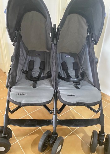 Chicco Echo Baston İkiz Bebek Arabası - Görsel 7