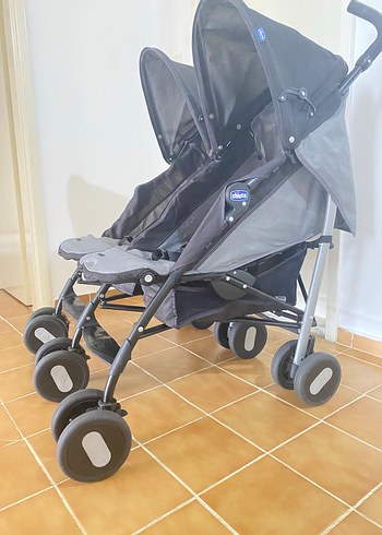 Chicco Echo Baston İkiz Bebek Arabası - Görsel 6