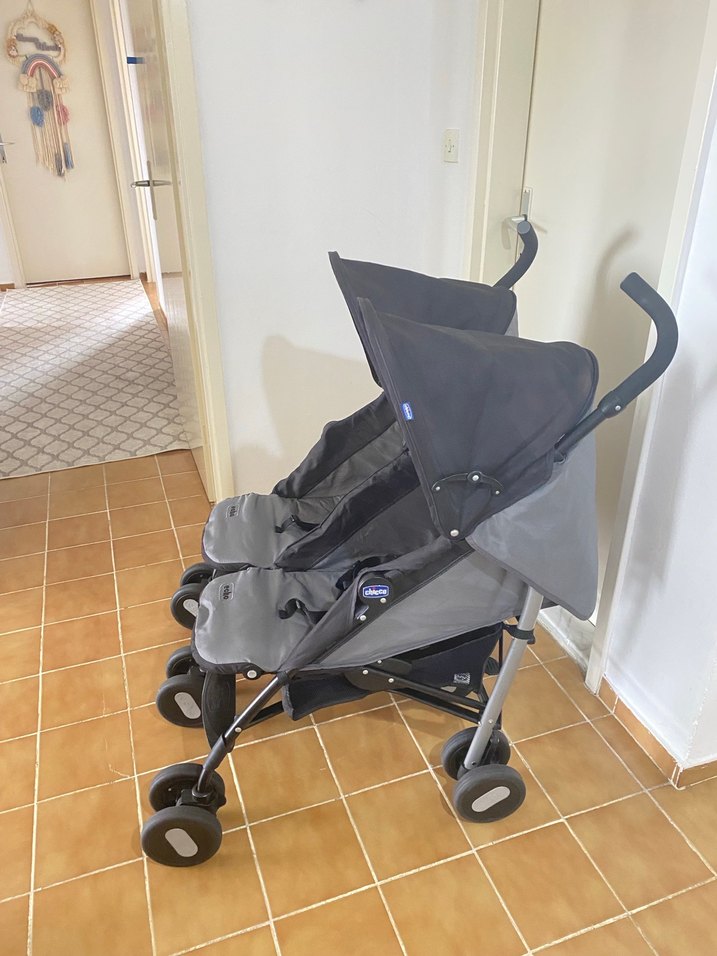 Chicco Echo Baston İkiz Bebek Arabası - Görsel 5