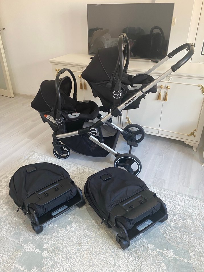 Prego Ibiza Pro Travel Sistem İkiz Bebek Arabası 2071 - Görsel 2