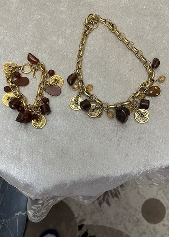 Boncuklu Altın Renk Bohem Takı Seti - Görsel 2