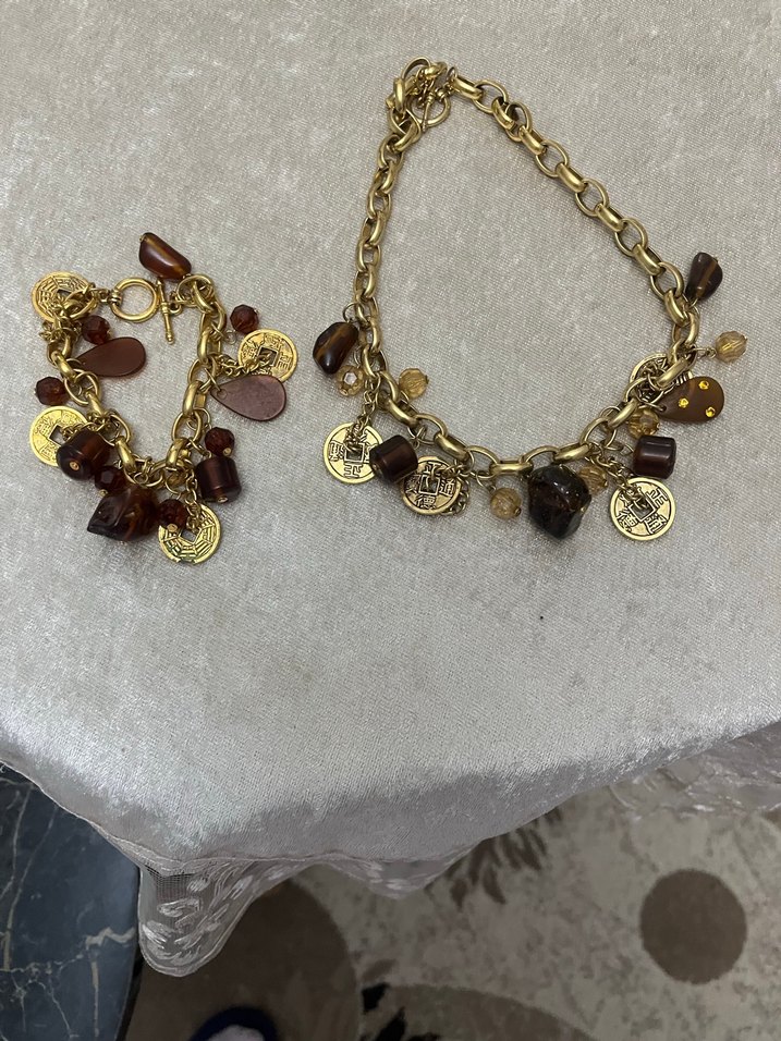 Boncuklu Altın Renk Bohem Takı Seti - Görsel 2