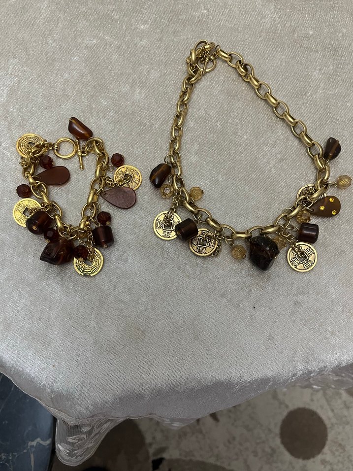 Boncuklu Altın Renk Bohem Takı Seti - Görsel 3