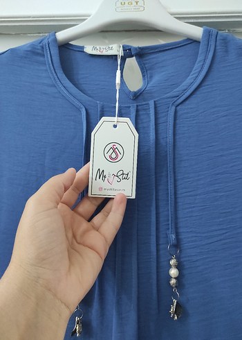 Mavi Pamuklu Günlük Tunik