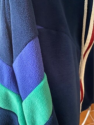 s Beden çeşitli Renk Kadın Lacivert Fermuar Detaylı Kapüşonlu Sweat